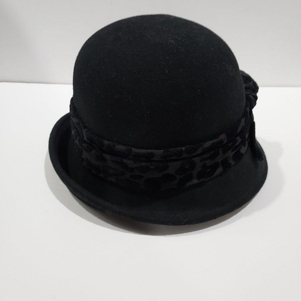 Wool Hat By Scalla Collezione 100% Women Size 6 to 8 Inch Flapper Look - Picture 6 of 10